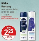 Deospray Derma Control von NIVEA im aktuellen V-Markt Prospekt für 2,25 €