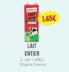 Lait entier - NATURALIA dans le catalogue Naturalia