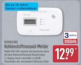 Kohlenstoffmonoxid-Melder von WORKZONE für 12,99 € bei ALDI Nord im Angebot Kohlenstoffmonoxid-Melder von WORKZONE im aktuellen ALDI Nord Prospekt