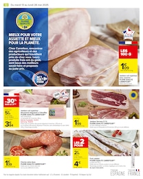 Prix et réduction Jambon serrano dans le prospectus Carrefour en cours Offre Jambon serrano dans le catalogue Carrefour du moment à la page 34