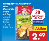 Knuspertaler oder Mozzarella Sticks Angebote von Rotkäppchen bei Netto Marken-Discount Reutlingen für 2,49 €