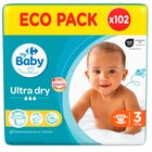 Couche Ultra Dry "Eco Pack" - CARREFOUR BABY en promo chez Carrefour Market Albi à 12,69 €