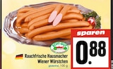 Rauchfrische Hausmacher Wiener Würstchen bei EDEKA im Prospekt "" für 0,88 €