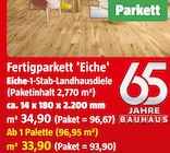 Fertigparkett 'Eiche' im Angebot bei BAUHAUS in Aalen Fertigparkett 'Eiche' Angebote bei BAUHAUS Aalen für 33,90 €