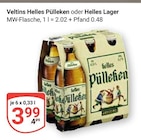 Aktuelle Veltins Angebote bei GLOBUS in Gotha Aktuelles Helles Pülleken Angebot bei GLOBUS in Gotha ab 3,99 €
