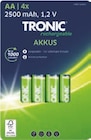 4 Akkus im Angebot bei Lidl in Stade 4 Akkus Angebote von TRONIC bei Lidl Stade für 3,99 €