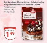 Backdekor Mocca-Bohnen, Schokotropfen, Raspelschokolade oder Chocolate Chunks im Angebot bei GLOBUS in Leipzig Backdekor Mocca-Bohnen, Schokotropfen, Raspelschokolade oder Chocolate Chunks Angebote von Ruf bei GLOBUS Leipzig für 1,49 €