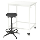 Tisch und Sitz-/Stehstütze weiß/dunkelgrau Angebote von TROTTEN/LIDKULLEN bei IKEA Amberg für 248,00 €