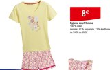 Pyjama court femme - Carrefour à Drancy Pyjama court femme en promo chez Carrefour Drancy à 8,00 €