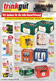 Trinkgut Prospekt für Düren mit 6 Seiten Trinkgut Prospekt für Düren: "Aktuelle Angebote", 6 Seiten, 27.10.2025 - 31.10.2025