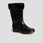 Bottes de pluie fourrées noir femme - La Halle Bottes de pluie fourrées noir femme à 25,99 € dans le catalogue La Halle