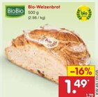 Bio-Weizenbrot im Netto Marken-Discount Prospekt Bio-Weizenbrot von BioBio im aktuellen Netto Marken-Discount Prospekt für 1,49 €