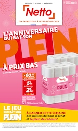 Prospectus Netto à Niort "L'ANNIVERSAIRE QUI BAT SON PLEIN À PRIX BAS", 20 pages, 11/03/2025 - 17/03/2025