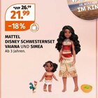 DISNEY SCHWESTERNSET VAIANA UND SIMEA von MATTEL im aktuellen Müller Prospekt für 21,99 €