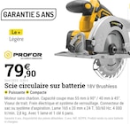 Scie circulaire sur batterie 18V Brushless à Espace Emeraude dans Plounévez-Moëdec