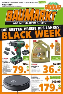 Globus-Baumarkt Prospekt für Haßloch, Pfalz mit 16 Seiten Globus-Baumarkt Prospekt für Haßloch, Pfalz: DIE BESTEN PREISE DES JAHRES! BLACK WEEK, 16 Seiten, 21.11.2021 - 27.11.2021