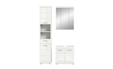 Badmöbel-Set SCHLOONSEE 3 teilig bestehend aus: Hochschrank Waschbeckenunterschrank Spiegelschrank Schloonsee im aktuellen Höffner Prospekt für 409,00 €