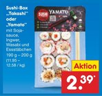 Sushi-Box Takashi für 2,39 € bei Netto Marken-Discount im Angebot Sushi-Box Takashi im aktuellen Netto Marken-Discount Prospekt