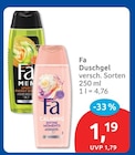 Duschgel im Angebot bei budni in Norderstedt Duschgel Angebote von Fa bei budni Norderstedt für 1,19 €