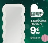 But Plascassier - Promo Miroir Josie 60x30 cm Promo Miroir Josie 60x30 cm à 9,99 € dans le catalogue But à Plascassier