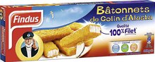 Colin - FINDUS dans le catalogue Géant Casino Bâtonnets de Colin d’Alaska surgelés - FINDUS à 1,77 € en promo chez Géant Casino