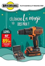 Catalogue Bricorama à La Valentine, avec 4 pages Prospectus Bricorama à La Valentine, "Célébrons la magie des prix !", 4 pages, 25/11/2020 - 31/12/2020