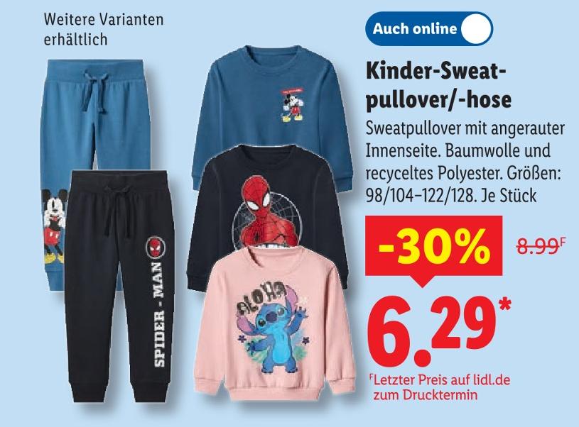 Kinder-Sweatpullover/-hose
