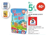 Promo Jeu de voyage le petit bac à 5,70 € dans le catalogue E.Leclerc à Lannilis