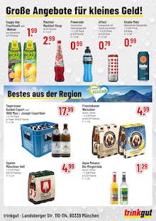 Bier im Trinkgut Prospekt "Münchens neuester Getränkemarkt!" mit 4 Seiten (Germering)