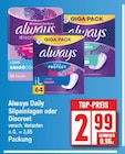 Daily Slipeinlagen oder Discreet von Always im aktuellen EDEKA Prospekt