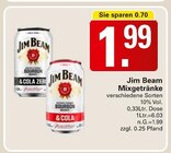 Mixgetränke im Angebot bei WEZ in Löhne Mixgetränke Angebote von Jim Beam bei WEZ Löhne für 1,99 €