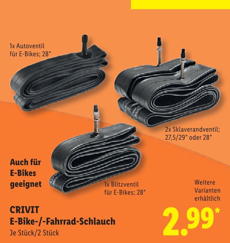 E-Bike-/Fahrrad-Schlauch Sklaverandventil