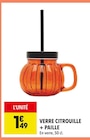 Promo Verre citrouille + paille à 1,49 € dans le catalogue Supeco à Embrun