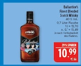 Finest Blended Scotch Whisky im Angebot bei Marktkauf in Erlangen Finest Blended Scotch Whisky Angebote von Ballantine's bei Marktkauf Erlangen für 10,99 €