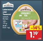 Leberwurst von Rügenwalder Mühle im aktuellen Netto Marken-Discount Prospekt für 1,19 €
