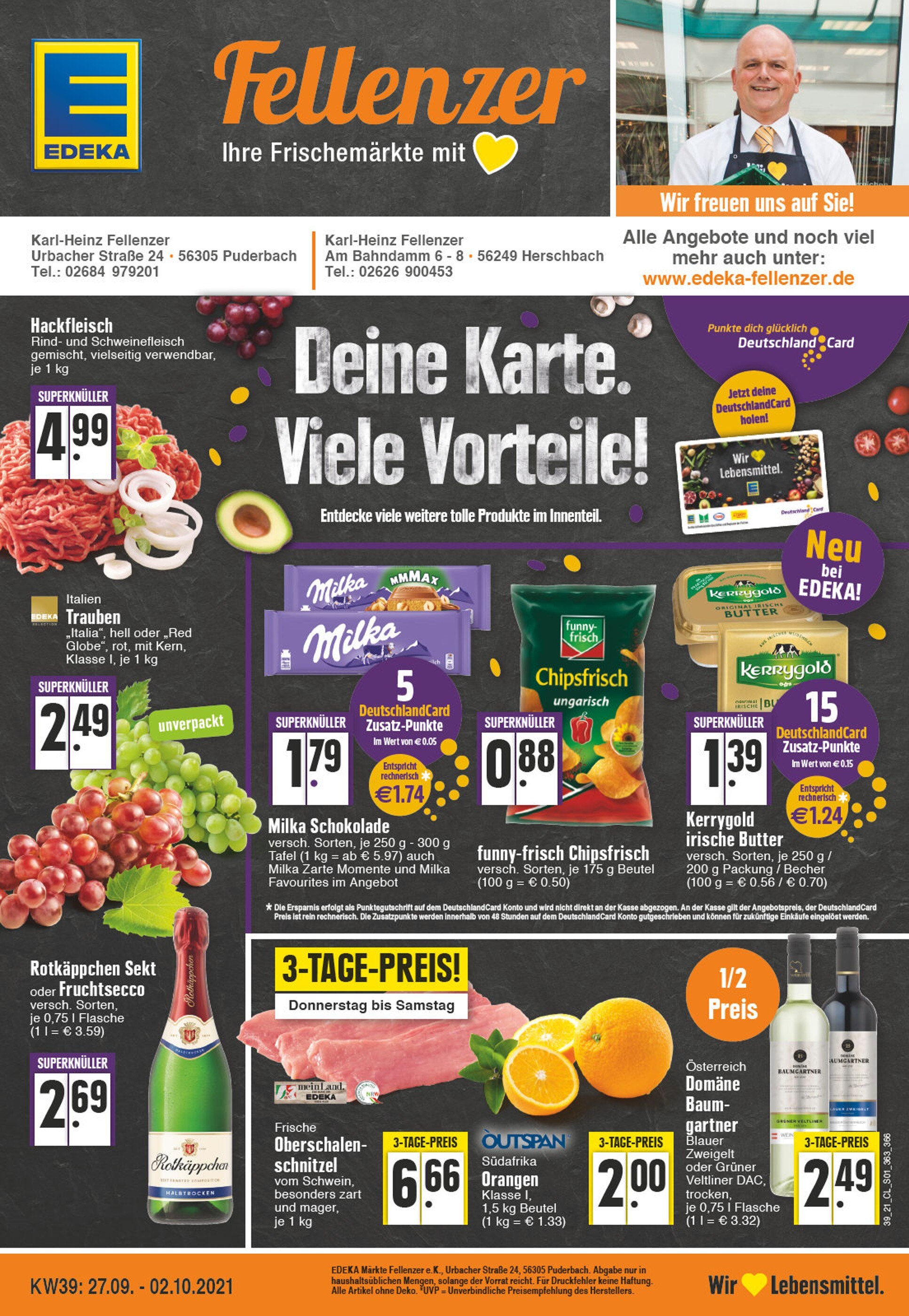 EDEKA Prospekt für Gehlert mit 32 Seiten EDEKA Prospekt für Gehlert: "Aktuelle Angebote", 32 Seiten, 27.09.2021 - 02.10.2021