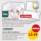 4-Jahreszeiten-Steppbett im Penny Prospekt 4-Jahreszeiten-Steppbett von fan im aktuellen Penny Prospekt für 12,99 €