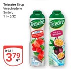 Sirup im Angebot bei GLOBUS in Völklingen Sirup Angebote von Teisseire bei GLOBUS Völklingen für 3,79 €