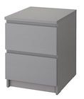 Kommode mit 2 Schubladen grau lasiert von MALM im aktuellen IKEA Prospekt für 29,99 €
