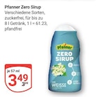 Zero Sirup im Angebot bei GLOBUS in Duisburg Zero Sirup Angebote von Pfanner bei GLOBUS Duisburg für 3,49 €