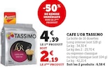 Café tassimo - TASSIMO en promo chez U Express Issy-les-Moulineaux à 2,19 €