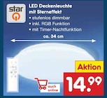 LED Deckenleuchte mit Sterneffekt Angebote von Star bei Netto Marken-Discount Wuppertal für 14,99 €