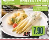 Spargel mit Kartoffeln und Sauce Hollandaise im aktuellen Segmüller Prospekt für 7,90 €
