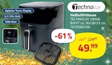 Heißluftfritteuse von Technolux im aktuellen ROLLER Prospekt für 49,99 €