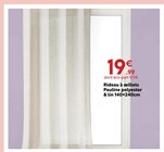 Rideau à œillets Pauline polyester & lin 140×240cm dans le catalogue Maxi Bazar