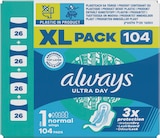 Serviettes hygiéniques Ultra Normal Plus T1 X104 - ALWAYS dans le catalogue Intermarché Contact