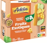 Bâtonnets Sorbet Fruits Exotiques x6 - Adélie à 3,03 € dans le catalogue Intermarché Hyper