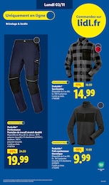 Prix et réduction Pantalon dans le prospectus Lidl en cours Offre Pantalon dans le catalogue Lidl du moment à la page 75