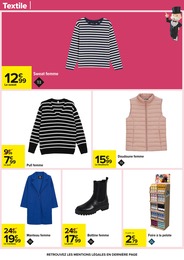 Prix et réduction Manteau Femme dans le prospectus Carrefour en cours Offre Manteau Femme dans le catalogue Carrefour du moment à la page 75