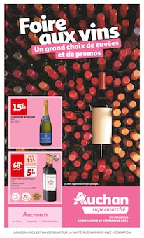 Prospectus Auchan Supermarché à Vaulx-en-Velin, "Foire aux vins", 24 pages de promos valables du 10/09/2024 au 29/09/2024